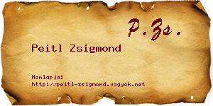 Peitl Zsigmond névjegykártya